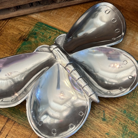 Butterfly pewter tray. EUC - Picture 5 of 6